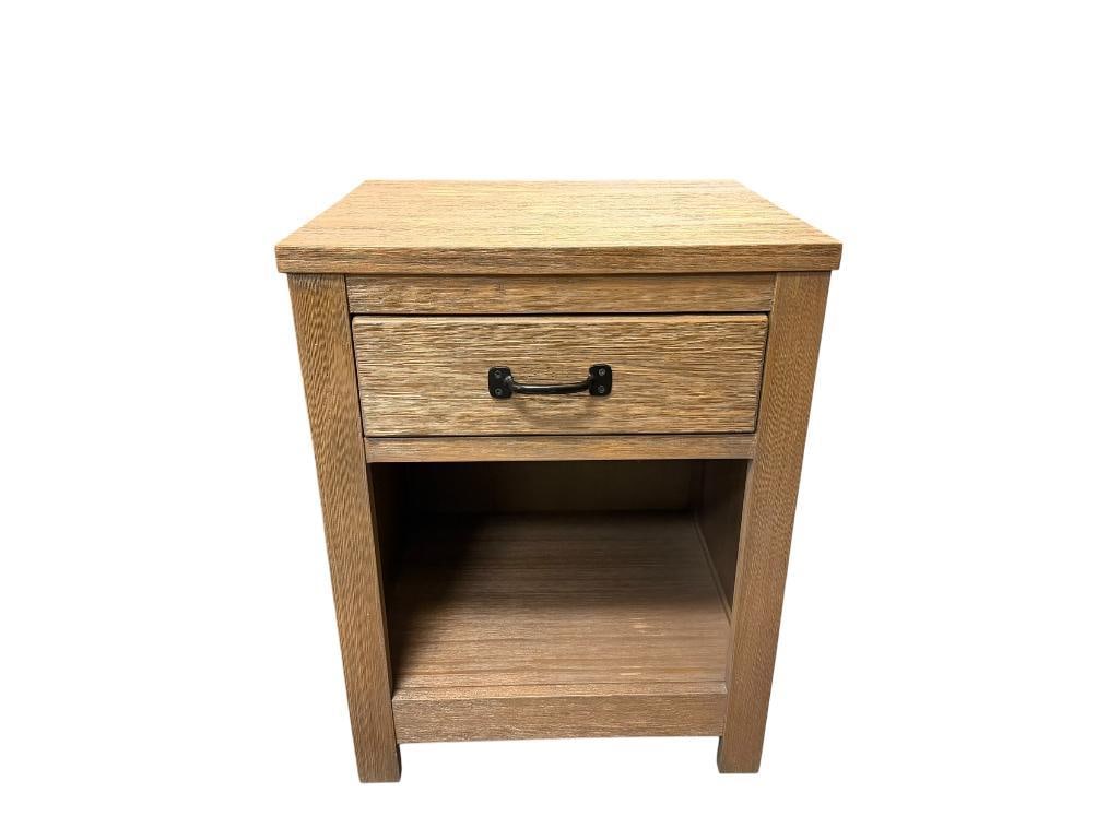 BABY & CHILD RESTORATION HARDWARE SINGLE DRAWER NIGHT STAND WITH OPEN BOTTOM: RUSTIC FINISH 20" X 17" X 26"