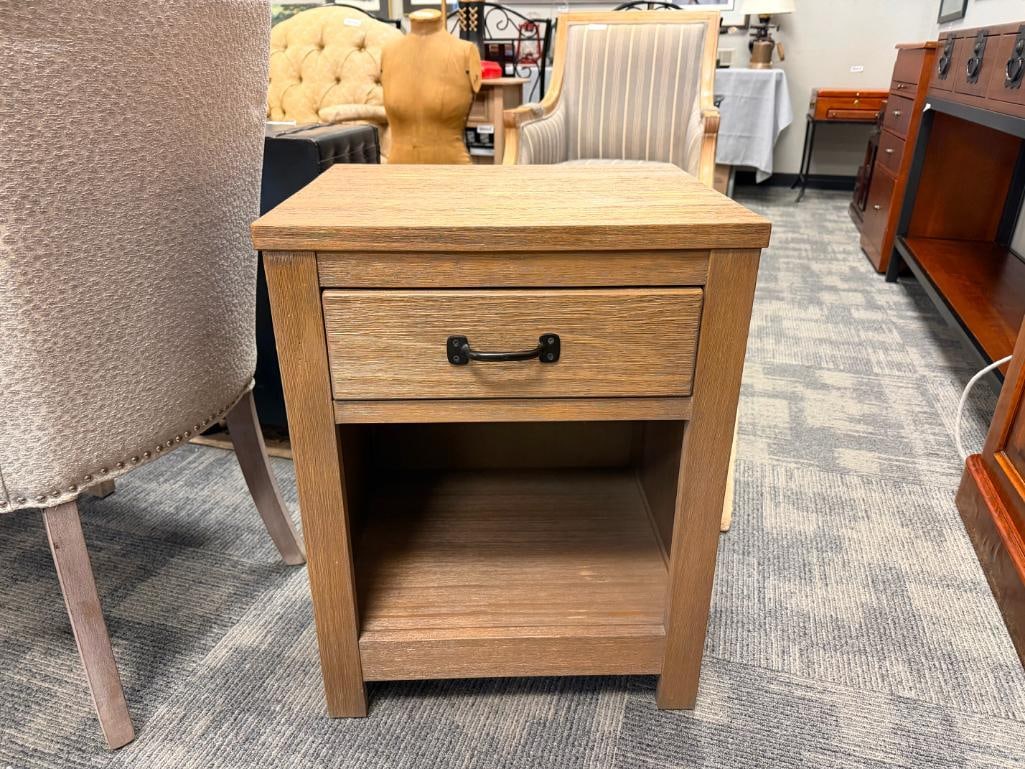 BABY & CHILD RESTORATION HARDWARE SINGLE DRAWER NIGHT STAND WITH OPEN BOTTOM - 2