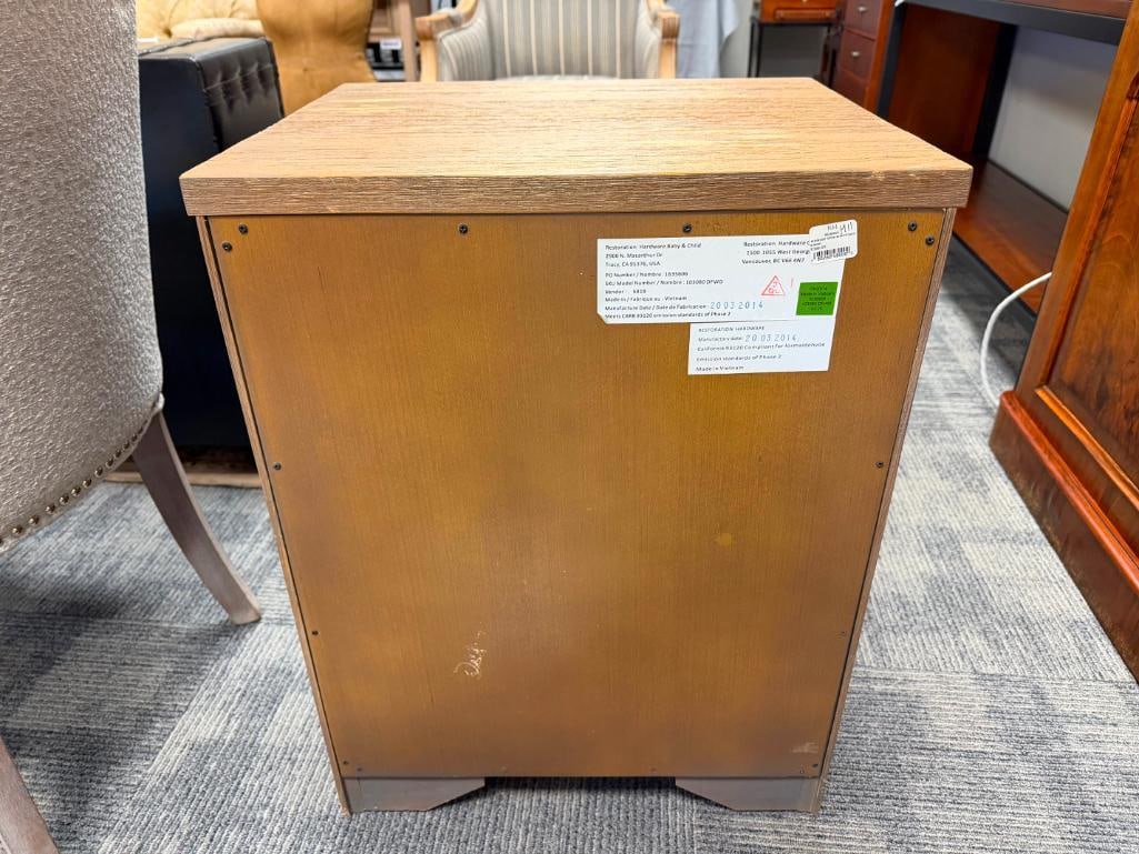 BABY & CHILD RESTORATION HARDWARE SINGLE DRAWER NIGHT STAND WITH OPEN BOTTOM - 4