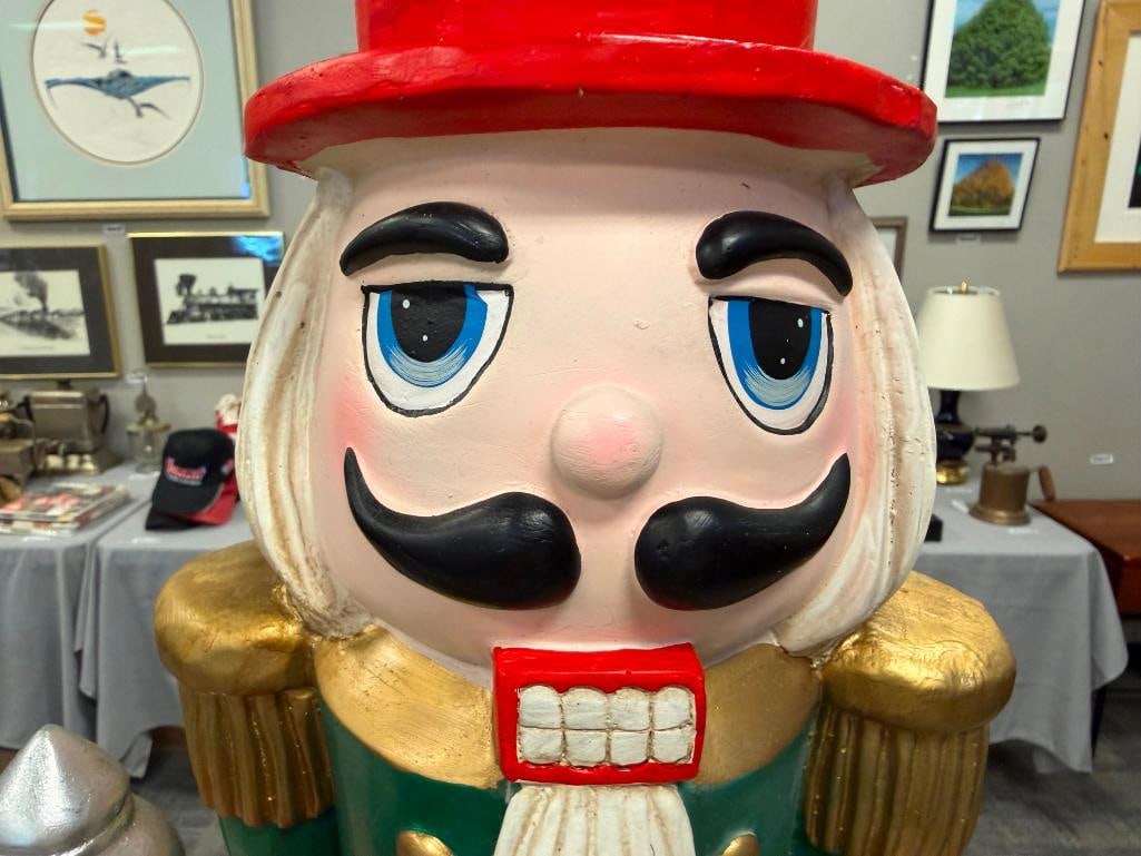 LARGE RESIN HAND PAINTED NUTCRACKER HOLIDAY DECOR SOLDIER STATUE - 5