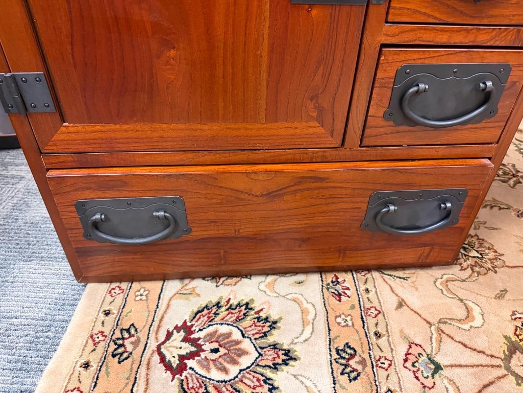 TRADITIONAL JAPANESE STYLE TANSU MERCHANT CHEST - 8