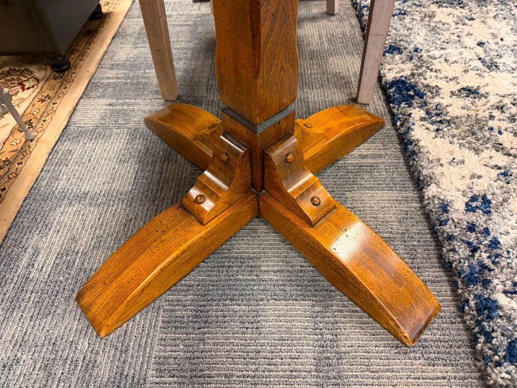 SPARTA FURNITURE SHOPS COUNTRY CONTEMPORARY PEDESTAL TABLE - 5