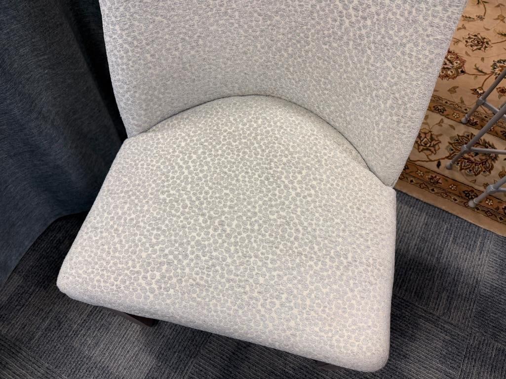 HOME DEC FAR EAST PAIR OF CONTEMPORARY UPHOLSTERED SIDE CHAIRS WITH SILVER NAILHEAD TRIM - 5