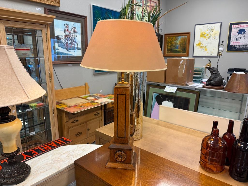 SPARTA FURNITURE SHOPS COUNTRY CONTEMPORARY SQUARE PILLAR TABLE LAMP - 2