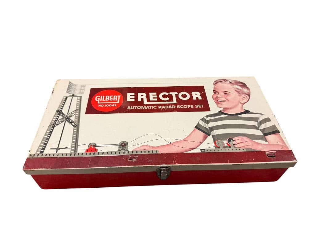 VINTAGE ERECTOR SET CHILDRENS BUILDING SET GILBERT NO. 10042 (1 of 10)