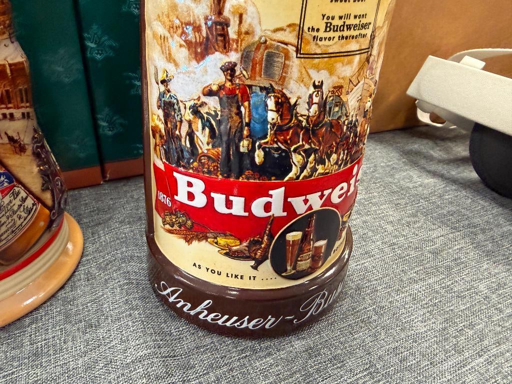 ANHEUSER-BUSCH 1999 AND 2003 MEMBERSHIP STEINS THE GOLDEN AGE OF BREWING AND HISTORICAL ADVERTISING - 14