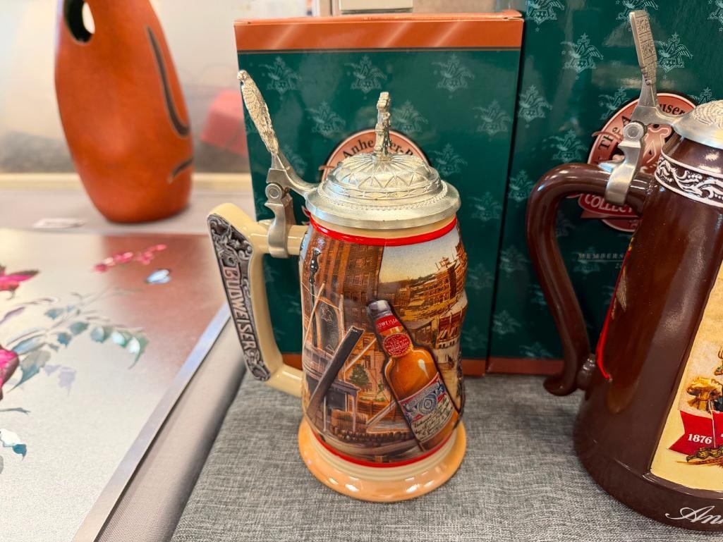 ANHEUSER-BUSCH 1999 AND 2003 MEMBERSHIP STEINS THE GOLDEN AGE OF BREWING AND HISTORICAL ADVERTISING - 4
