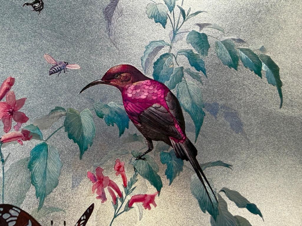 RENA FENNESSY BRITISH ARTIST LIMITED EDITION BIRD AND BUTTERFLY FOIL PRINTS - 6