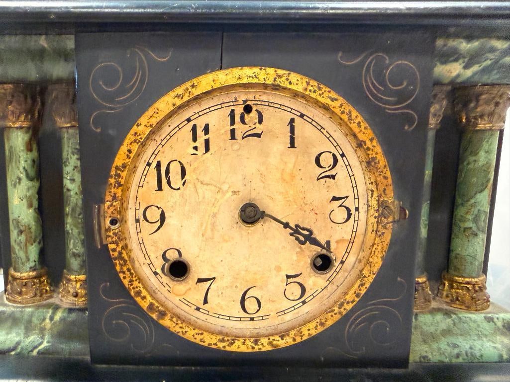 ANTIQUE LEXINGTON FRENCH STYLED MANTLE CLOCK - 4