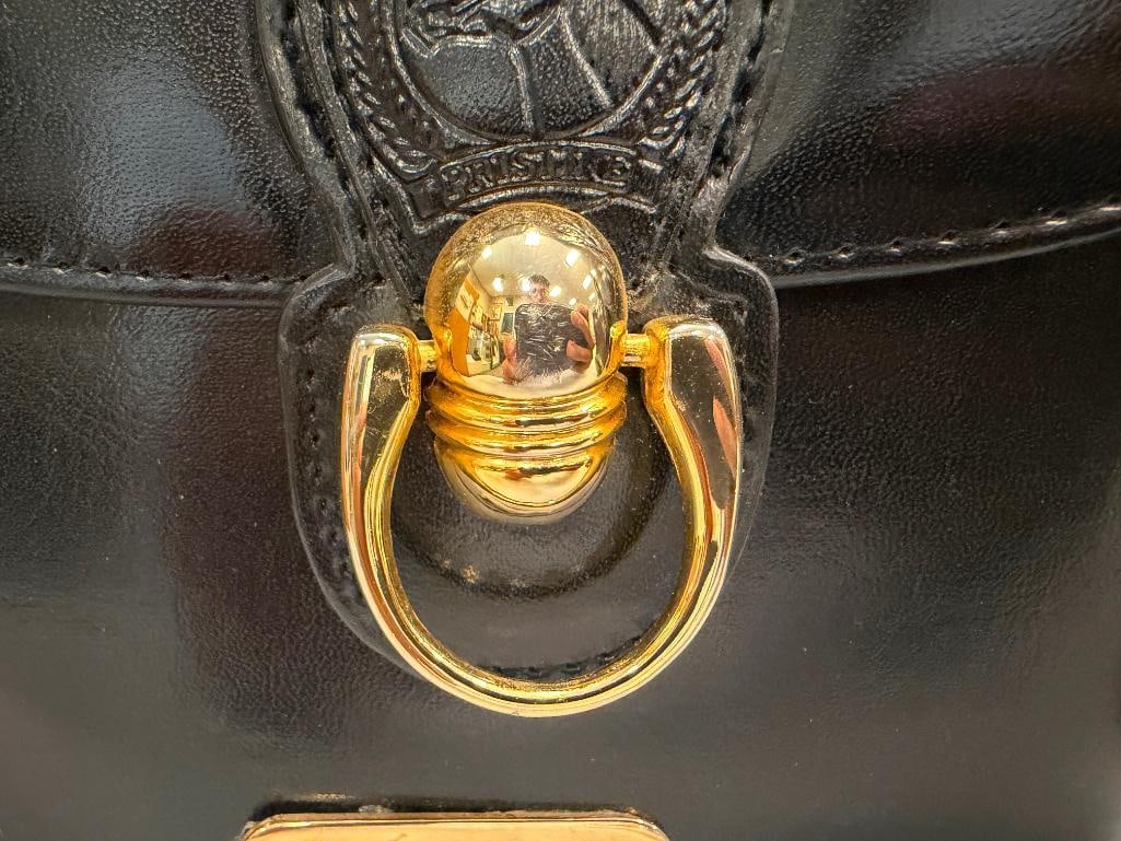BLACK LEATHER DESIGNER PURSES MONSAC NEW YORKA AND POL RALPH LAUREN - 6