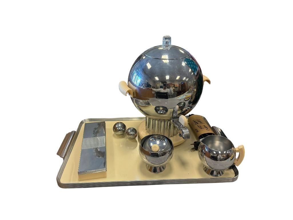1938 ART DECO CHASE CORONET COFFEE SERVICE DESINGED BY WALTER VON NESSEN FOR CHASEBRASS AND COPPER (1 of 20)
