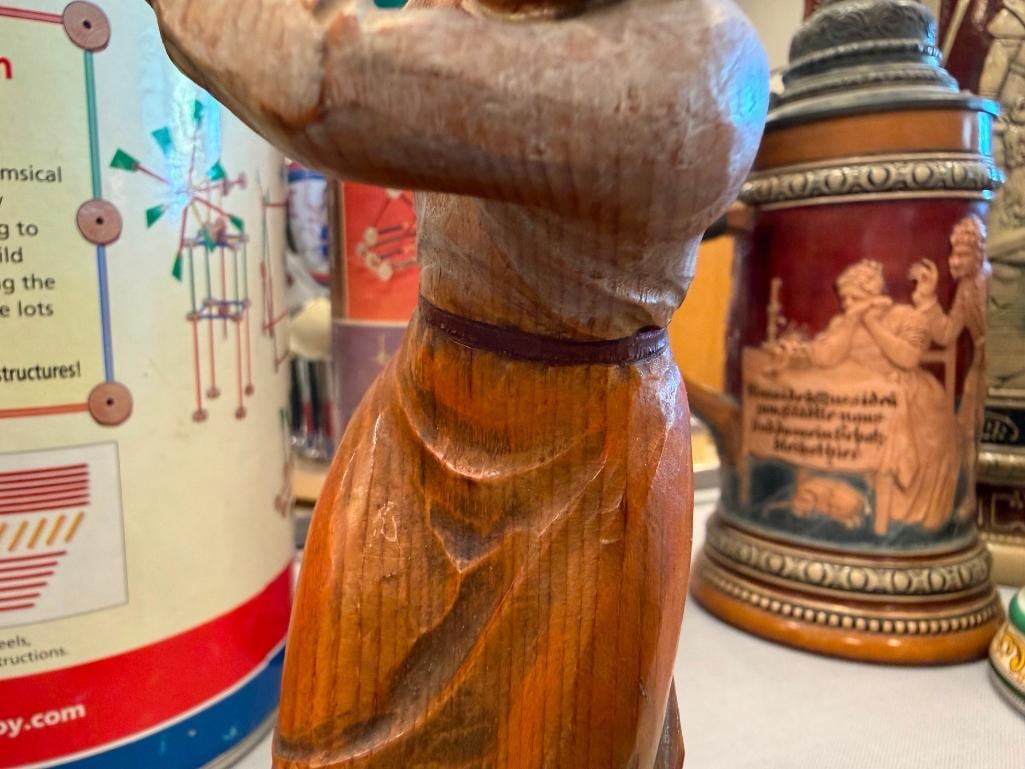 1932 HAND CARVED WOMANS GOLD TROPHY - 6