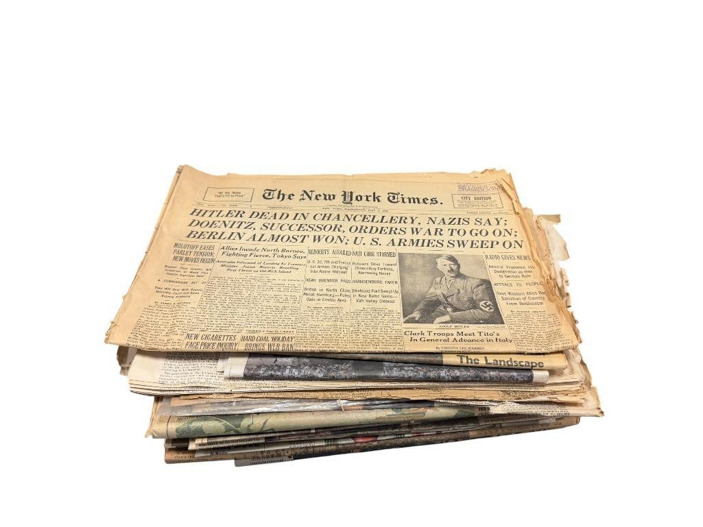 COLLECTION OF VINTAGE NEVADA AND CALIFORNIA HISTORICAL NEWSPAPERS INCLUDING THE NEVADA MINING PRESS (1 of 9)