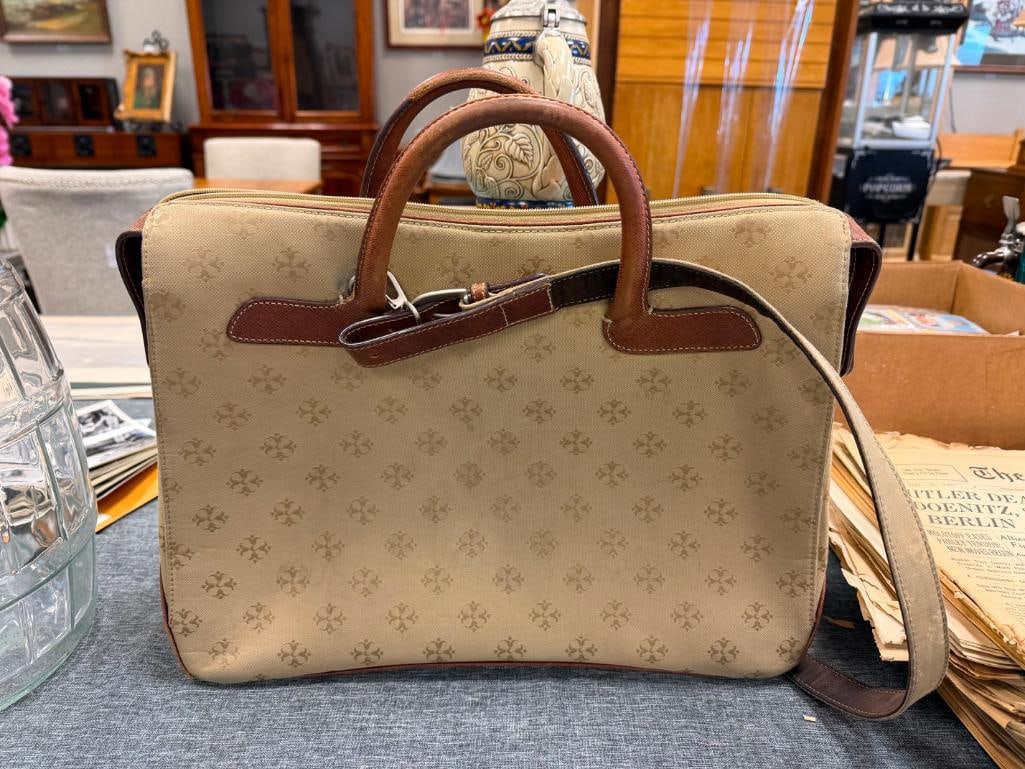 VINTAGE MOONSUS SIGNATURE PRINT EXECUTIVE LAPTOP BRIEFCASE BAG - 2