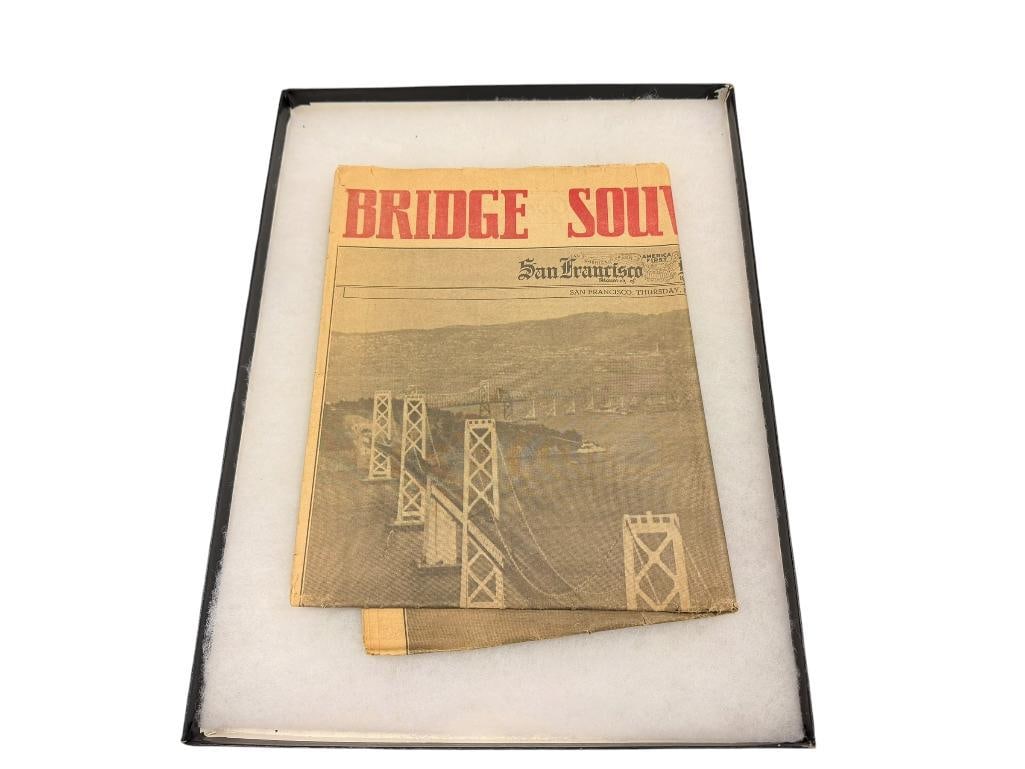 NOVEMBER 12, 1936 SAN FRANCISCO EXAMINER BAY BRIDGE SOUVENIR EDITION NEWSPAPER - 2