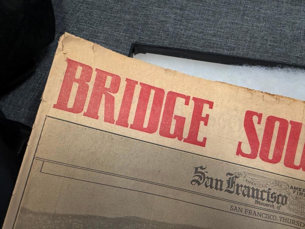 NOVEMBER 12, 1936 SAN FRANCISCO EXAMINER BAY BRIDGE SOUVENIR EDITION NEWSPAPER - 4