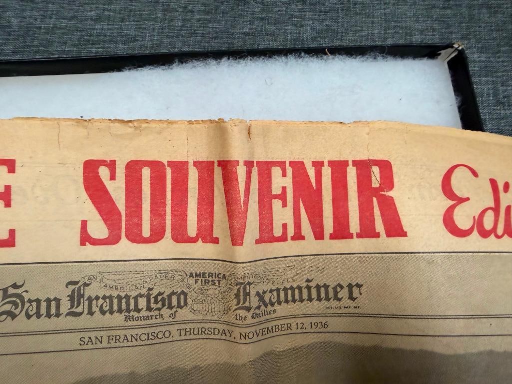 NOVEMBER 12, 1936 SAN FRANCISCO EXAMINER BAY BRIDGE SOUVENIR EDITION NEWSPAPER - 5