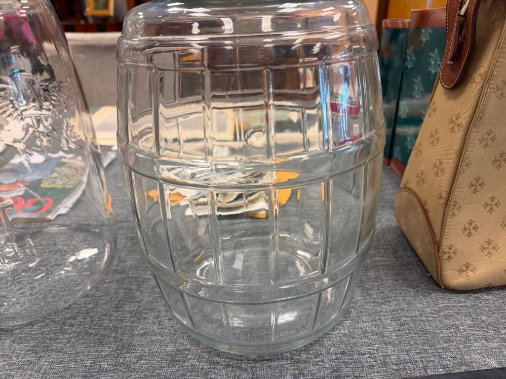 TWO VINTAGE GLASS JARS INCLUDING MASON'S EMBOSSED JAR "PATENT NOV. 30TH 1858" - 11