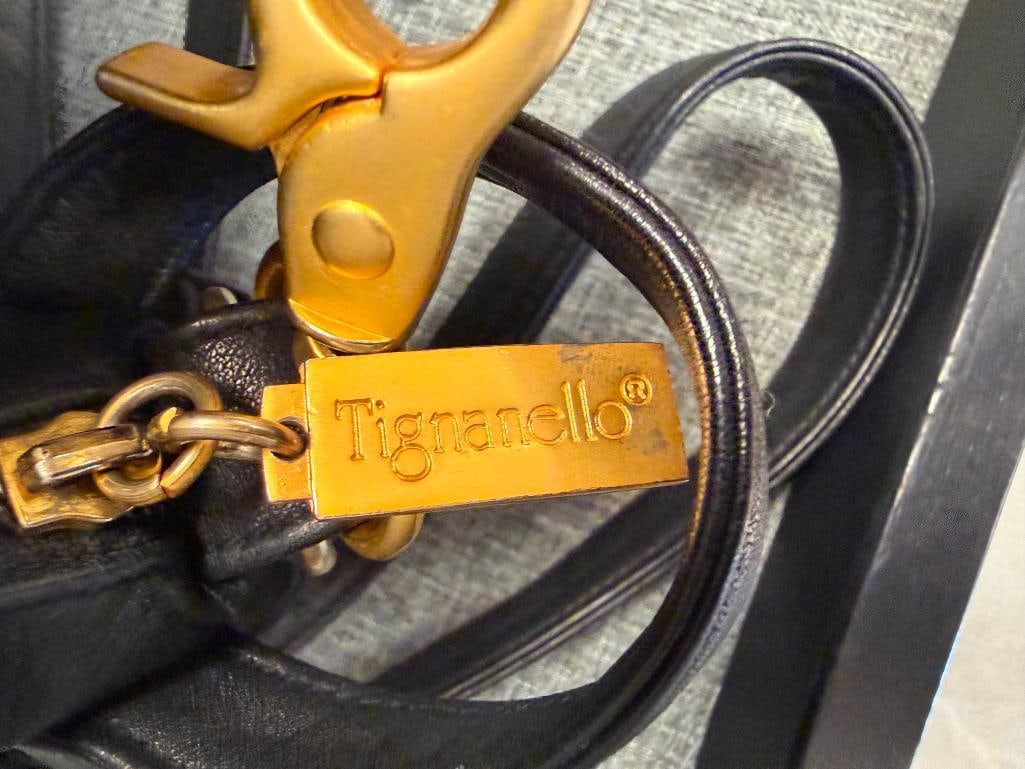 TWO TIGNANELLO DESIGNER LEATHER LADIES HANDBAGS / PURSES - 7