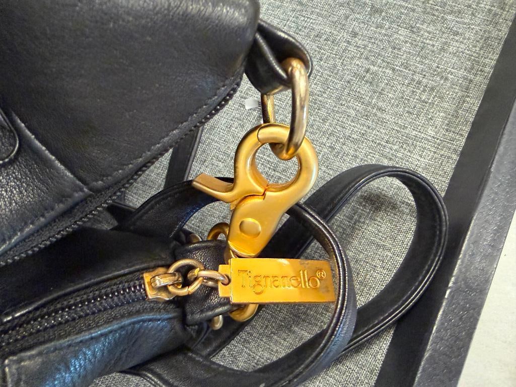 TWO TIGNANELLO DESIGNER LEATHER LADIES HANDBAGS / PURSES - 8