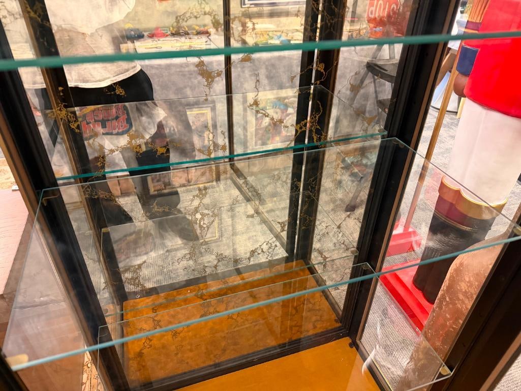 VINTAGE FRENCH PROVINCIAL STYLE CURIO DISPLAY CABINET - 9
