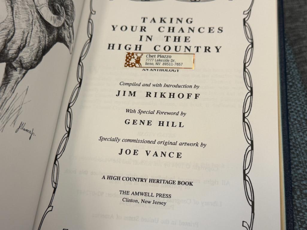 TAKING YOUR CHANCES IN THE COUNTRY LIMITED EDITION SIGNED A HIGH COUNTRY HERITAGE BOOK - 4