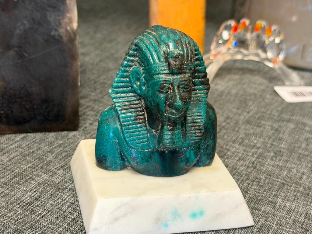 DECORATIVE EGYPTIAN DECOR BUSTS AND PYRAMID - 14