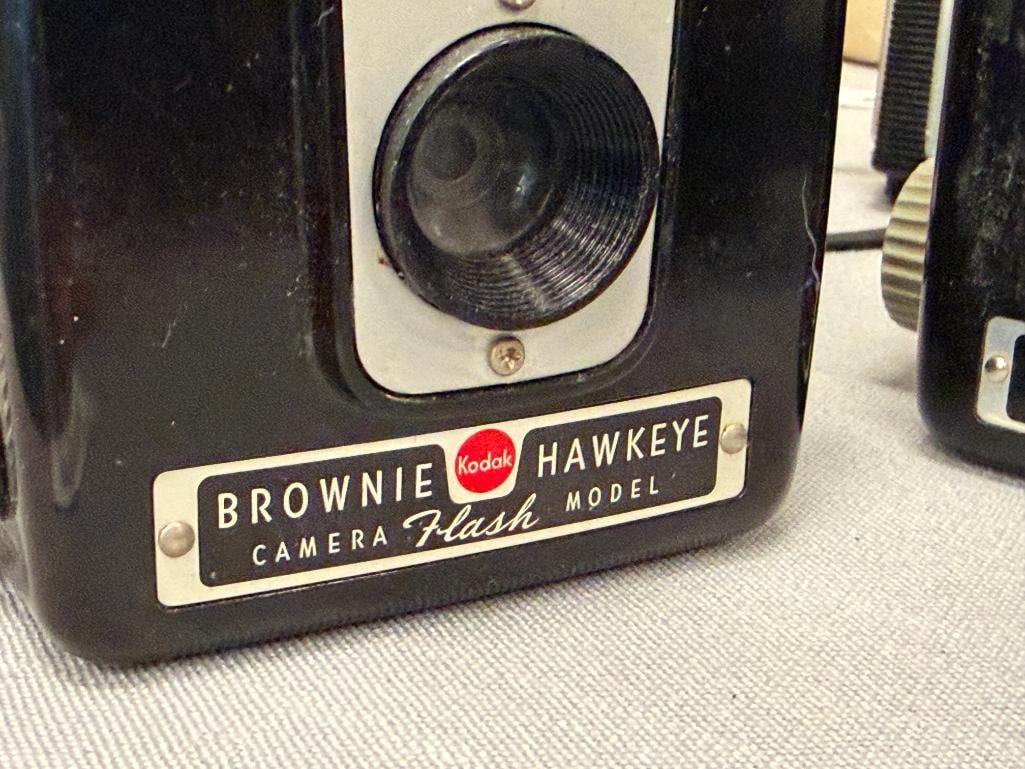 VINTAGE HERCO IMPERIAL EASTMAN KODAK CAMERAS BROWNIE HAWKEYE, BABY BROWNIE, STARMETER, STARMATIC - 9