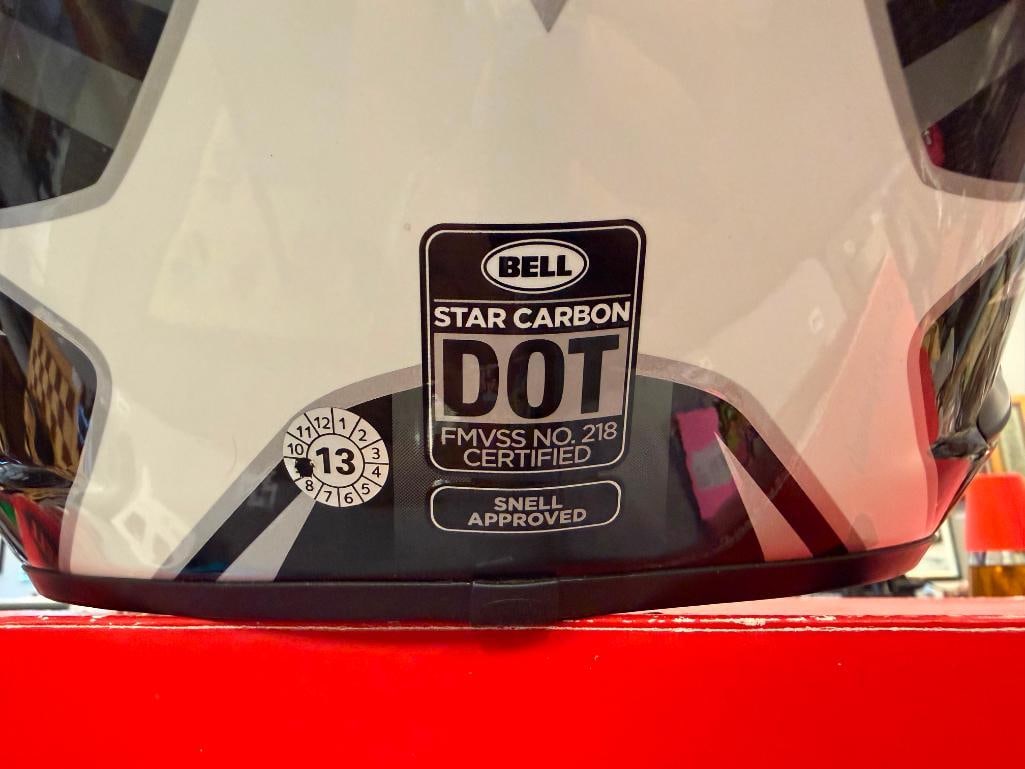 BELL STAR PINNED BLACK FULL FACE MOTORCYCLE HELMET SIZE XL DOT APPROVED LIKE-NEW - 10
