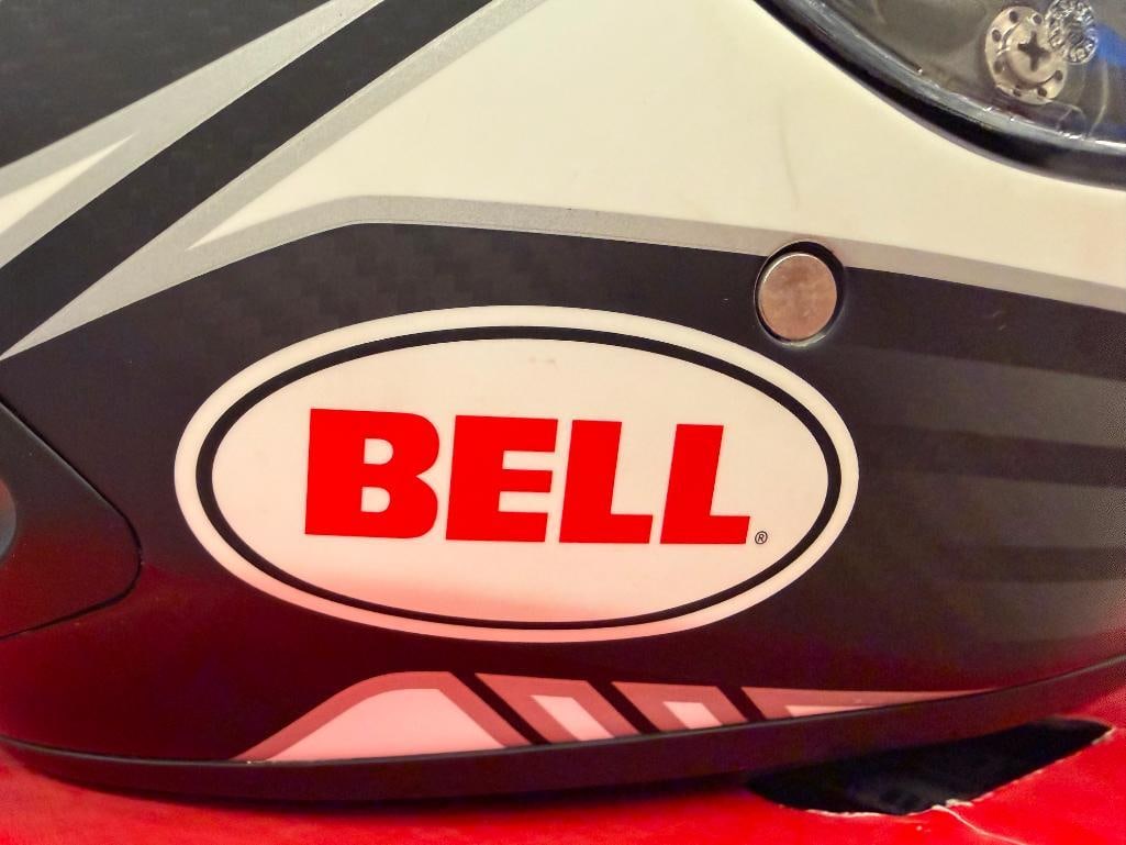 BELL STAR PINNED BLACK FULL FACE MOTORCYCLE HELMET SIZE XL DOT APPROVED LIKE-NEW - 4
