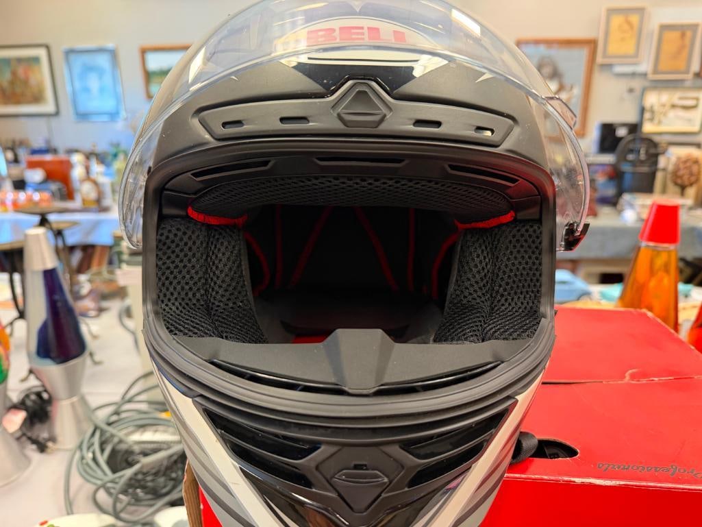 BELL STAR PINNED BLACK FULL FACE MOTORCYCLE HELMET SIZE XL DOT APPROVED LIKE-NEW - 7