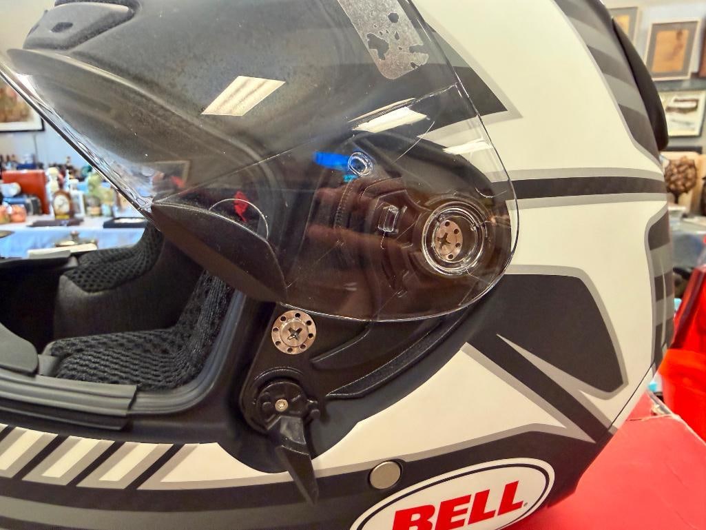 BELL STAR PINNED BLACK FULL FACE MOTORCYCLE HELMET SIZE XL DOT APPROVED LIKE-NEW - 9