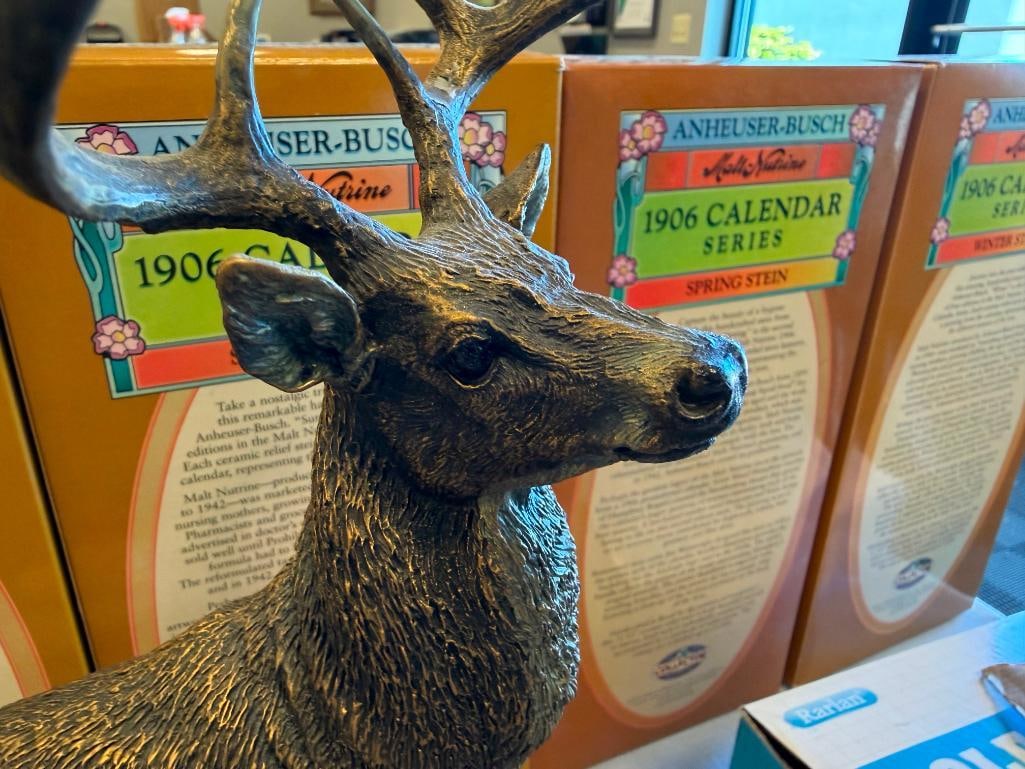DUCKS UNLIMITED LIMITED EDITION BUCK RESIN STATUE / FIGURINE MAJESTIC ONE NO. 3426/4000 - 7