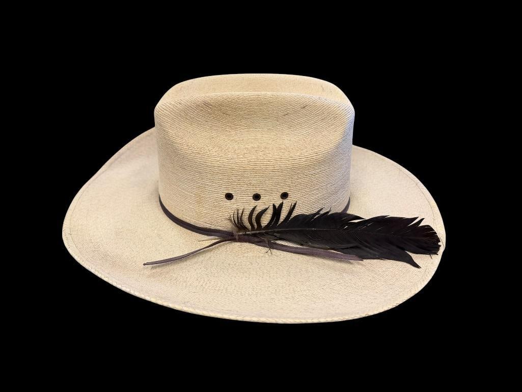 DOUBLE S PALMA EXTRA COMFORT STRAW HAT SIZE 7 1/2: LIGHT WEAR