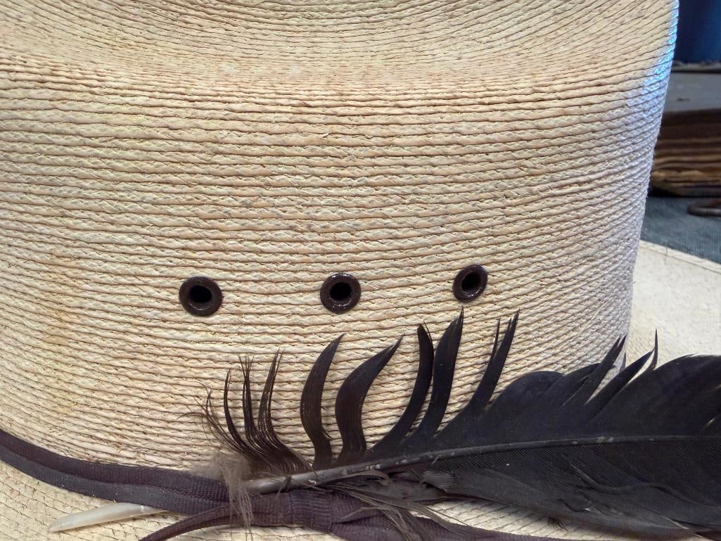 DOUBLE S PALMA EXTRA COMFORT STRAW HAT SIZE 7 1/2 - 4