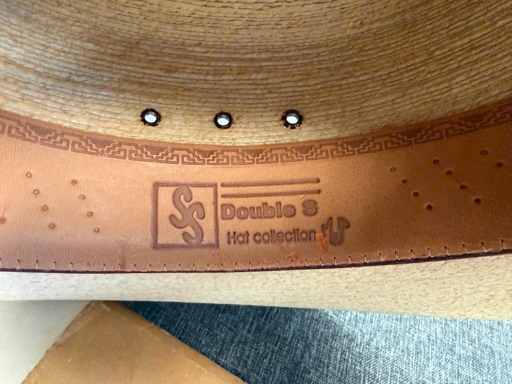 DOUBLE S PALMA EXTRA COMFORT STRAW HAT SIZE 7 1/2 - 5