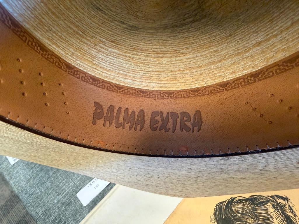 DOUBLE S PALMA EXTRA COMFORT STRAW HAT SIZE 7 1/2 - 6