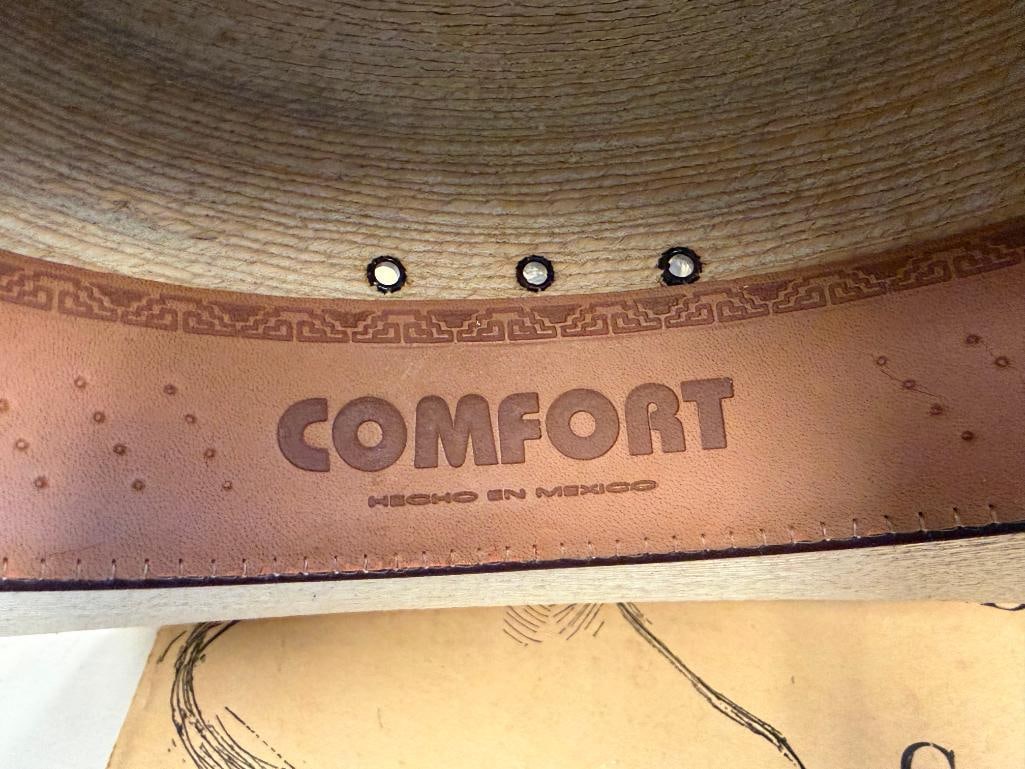 DOUBLE S PALMA EXTRA COMFORT STRAW HAT SIZE 7 1/2 - 8
