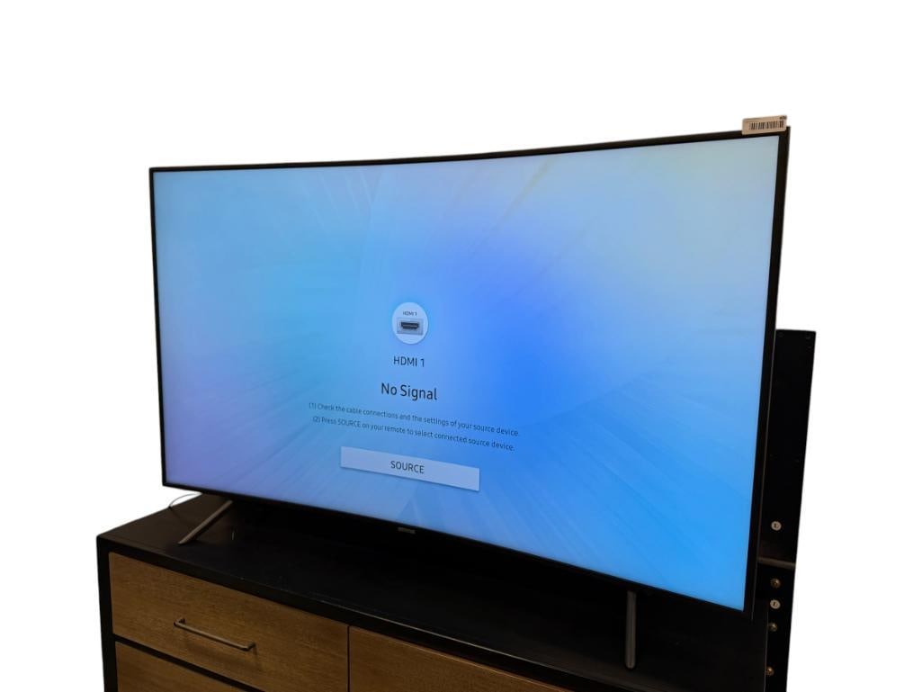 SAMSUNG 65 INCH CURVED 4K UHD SMART TV MODEL UN65NU7300F RELEASED IN 2018: MISSING REMOTE, TESTED + 