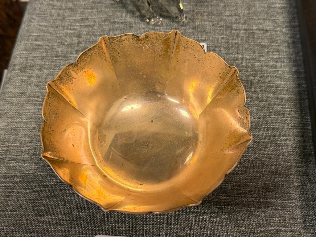 VINTAGE 20TH CENTURY GORHAM SOLID STERLING SILVER FOOTED BOWL NO. 1428 WEIGHT 188 GRAMS - 2