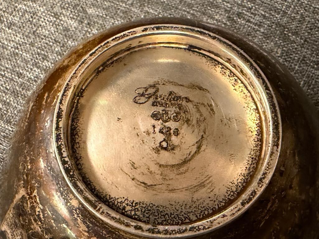 VINTAGE 20TH CENTURY GORHAM SOLID STERLING SILVER FOOTED BOWL NO. 1428 WEIGHT 188 GRAMS - 4