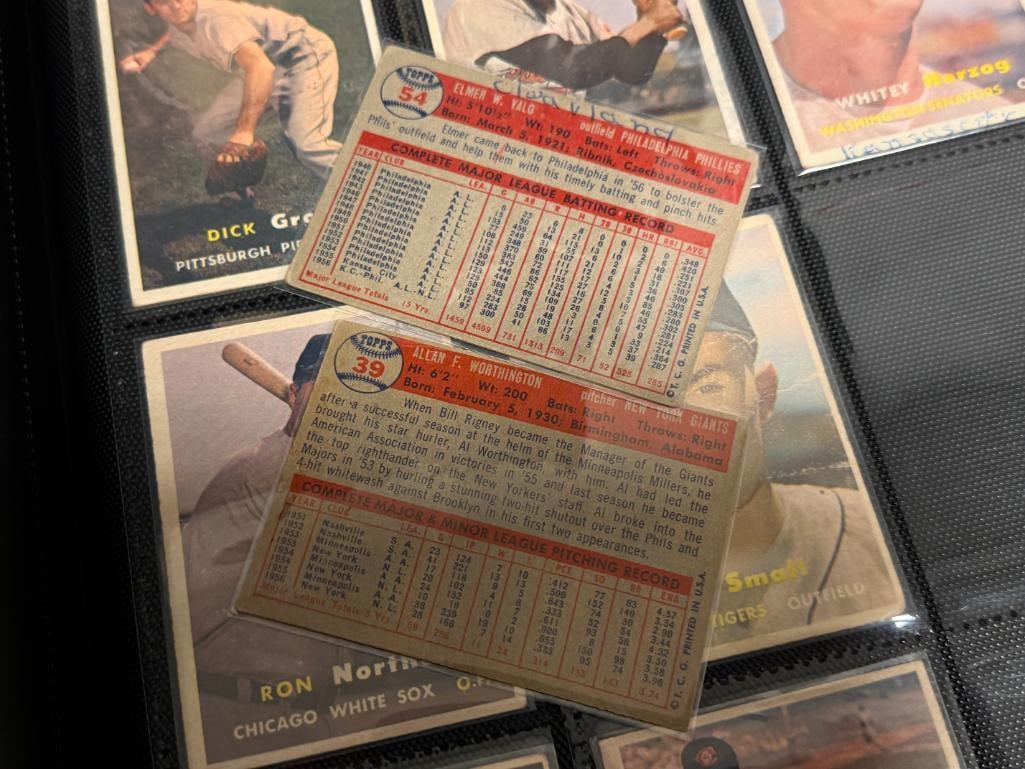 1957 TOPPS BASEBALL CARD BEGINNERS CARD SET 64 CARDS TOTAL COMMONS / FILLER CARDS - 12