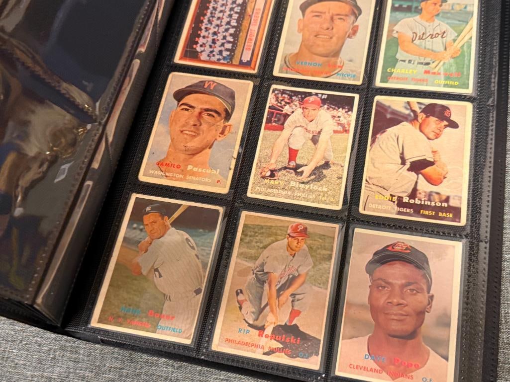 1957 TOPPS BASEBALL CARD BEGINNERS CARD SET 64 CARDS TOTAL COMMONS / FILLER CARDS - 4