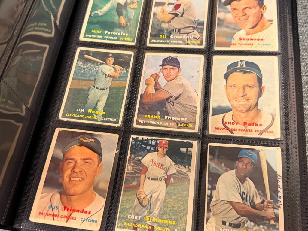 1957 TOPPS BASEBALL CARD BEGINNERS CARD SET 64 CARDS TOTAL COMMONS / FILLER CARDS - 8