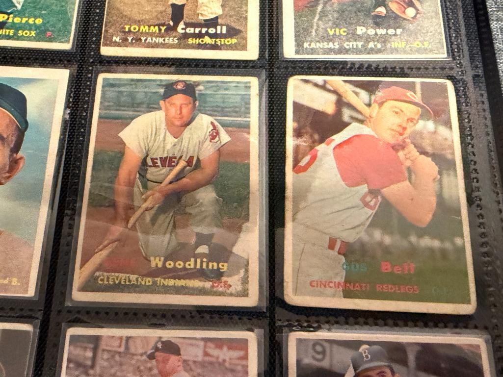 1957 TOPPS BASEBALL CARD BEGINNERS CARD SET 64 CARDS TOTAL COMMONS / FILLER CARDS - 9