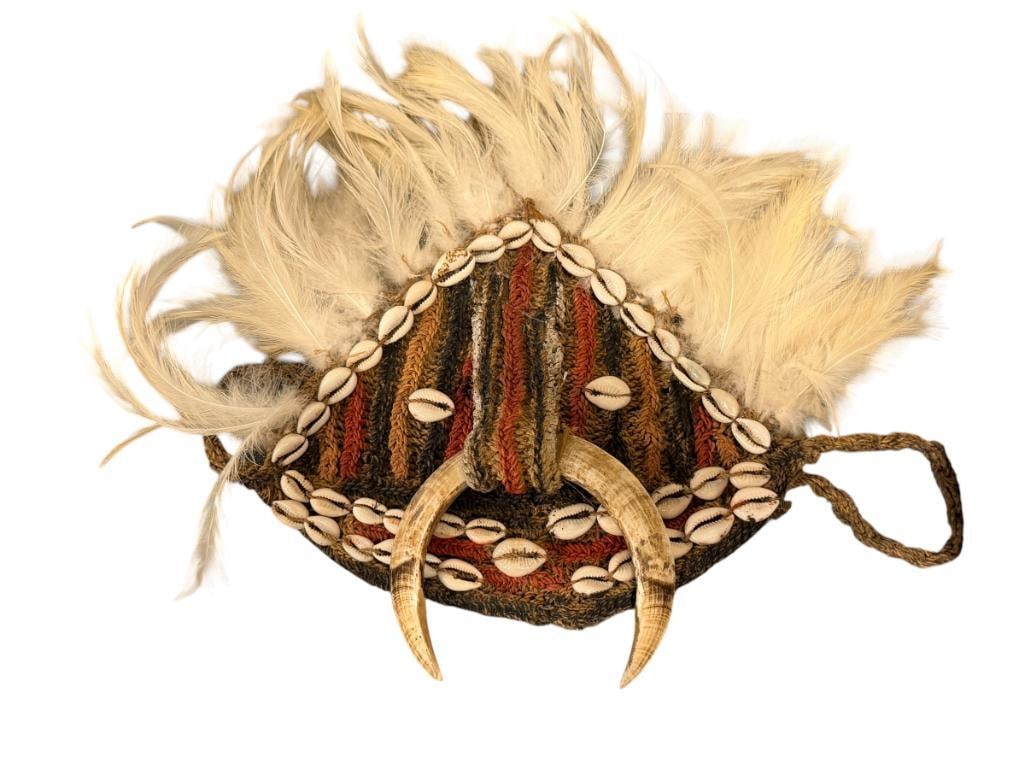 SEPIK RIVER HAND WOVEN CEREMONIAL / RITUAL MASK FROM PAPUA NEW GUINEA (1 of 8)