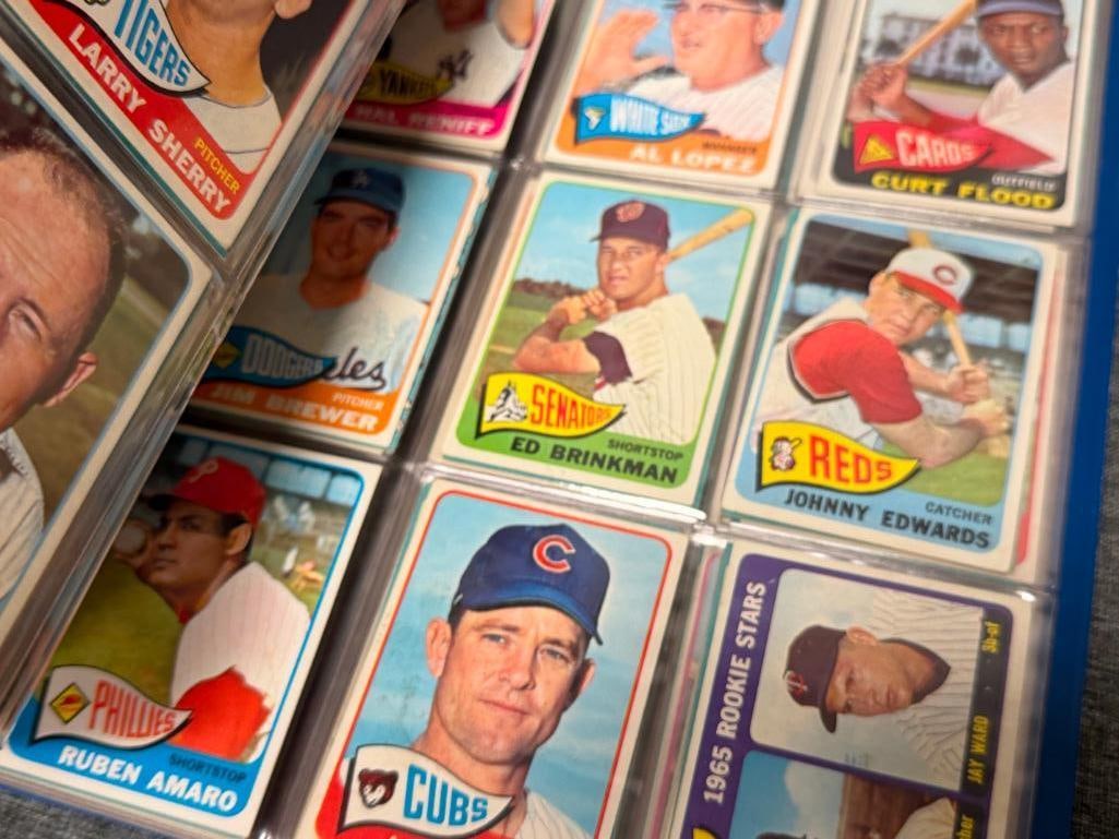 1965 TOPPS BASEBALL CARD NEAR COMPLETE SET INCLUDES ROOKIES / HALL OF FAMERS / STARS - 10