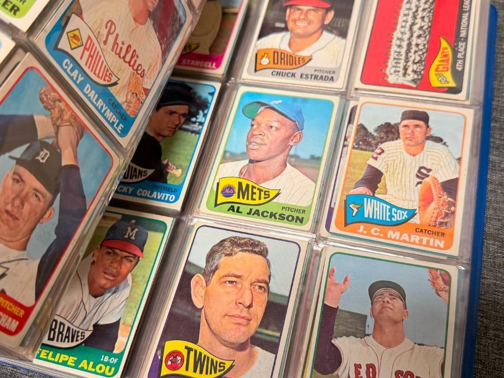 1965 TOPPS BASEBALL CARD NEAR COMPLETE SET INCLUDES ROOKIES / HALL OF FAMERS / STARS - 11