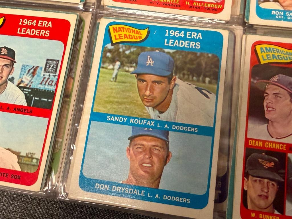 1965 TOPPS BASEBALL CARD NEAR COMPLETE SET INCLUDES ROOKIES / HALL OF FAMERS / STARS - 3