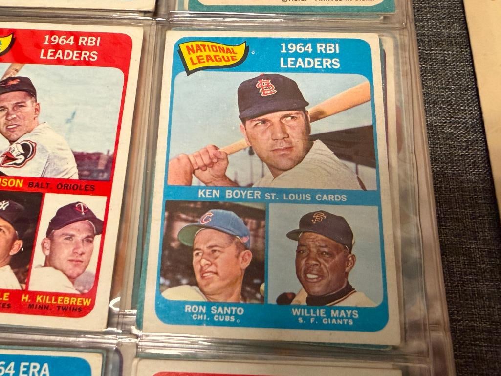 1965 TOPPS BASEBALL CARD NEAR COMPLETE SET INCLUDES ROOKIES / HALL OF FAMERS / STARS - 4